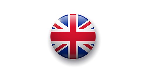 Button mit UK-Flagge
